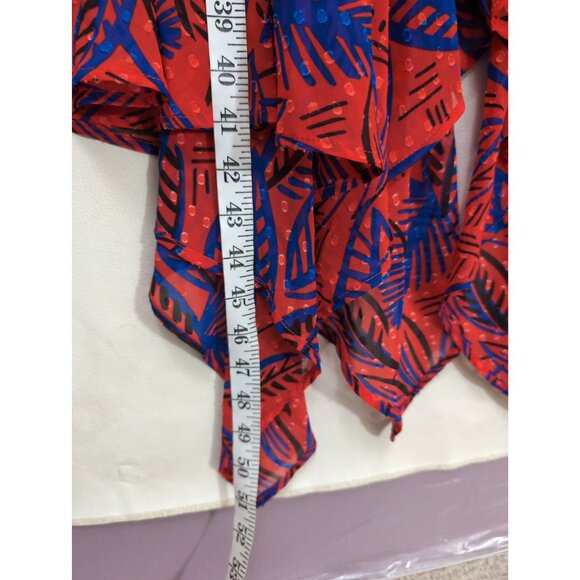 Alexis x Target Midi Dress Womens S Red Blue Sleeveless Fairy Sexy Party Tropica - Picture 11 of 11